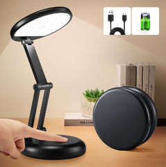 Cordless Rechargeable Table Lamp, 3600mAh Wireless Battery Desk Light, Dimmable Reading Lamp with 10 Brightness Levels, USB Lamp Rechargeable Light for Bedroom, Office, or Study