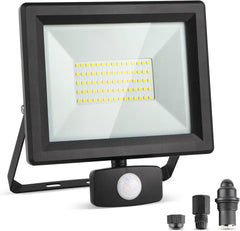 30W Security Lights with Motion Sensor - 3000 LM PIR Flood Light, IP65 Waterproof LED, 6500K Cool White