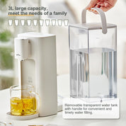 3L Instant Hot Water Dispenser – 6 Temp Settings (45–90°C), 5 Volume Options, Auto Clean, Child Lock, LED Night Light