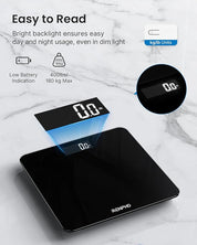 Core 1S Digital Bathroom Scales – High Precision Body Weight Scale with LED Display, Step-On, Accurate Measurements in Kg/Lb/Stone