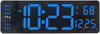 “16'' Digital LED Wall Clock – Remote, Big Digits, Auto-Dimming, 2 Alarms, Temp
