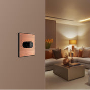 BG Electrical Intelligent Single Wall Dimmer Switch, 2 Way, Screwless Front Plate, Evolve, Polished Copper, 200W, PCDCP81B