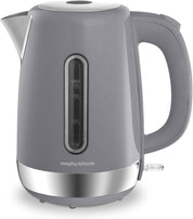 Equip 1.7L Electric Kettle - 3kW Rapid Boil, Stainless Steel, Removable Limescale Filter, Grey