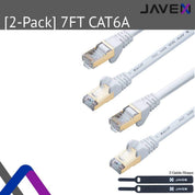JAVEX CAT7/CAT6A RJ45 10GB Ethernet Patch Cord 1.5M 2-Pack