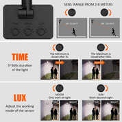 10W LED Floodlight Security Light with PIR Motion Sensor IP65 Outdoor