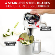 Tefal Easy Soup & Smoothie Maker 1.2L – 5 Programs, Auto Clean, 1000W, Digital Control, Stainless Steel Jug