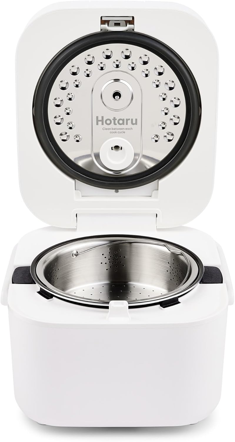 Yum Asia Hotaru IH Rice Cooker with Ceramic Bowl 0.54L – Chalk White