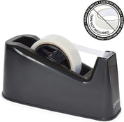 Germ-Savvy Antibacterial Heavy Duty Tape Dispenser – 500 Type, Black