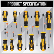 11Pcs Magnetic Screwdriver Set – Flat & Cross Head