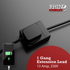 20M Extension Cord Power Cable Lead with UK Plug, Single Socket, 13A Mains Supply