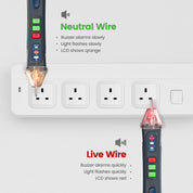 Electric Voltage Tester Pen with NCV Flashlight & Buzzer Alarm