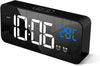 Digital Alarm Clock – Large LED Temperature Display, Dual Alarm, Snooze, USB, 10 Music
