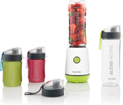 Blend Active Personal Blender & Smoothie Maker 350W | Family Pack with 4 Portable Bottles (300ml & 600ml) | Leak-Proof Lids
