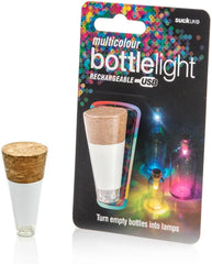 Bottle String Lights | Multi Colour USB Bottle Lights with Cork | LED String Lights Battery Operated | Bottle Lamp Kit & Battery Operated Lights for Bottles and Jars | Rechargeable Light