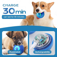 Interactive LED Pet Ball – 360° Automatic Rolling Toy for Dogs & Cats
