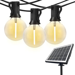 SUNTHIN 100FT Solar Garden Lights - G40 Shatterproof Bulbs, 4 Modes, IP45 Waterproof