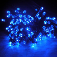 65.62ft/ 20m 200 LED Solar Lights Outdoor Garden Fairy String Lights Blue Christmas Tree Lights Waterproof 8 Modes