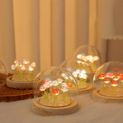 Rose Flower Night Lamp with Soft LED Light – Cute Battery Powered Bedroom Decor Gift