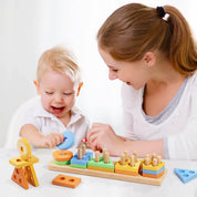 Wooden Shape Sorter Montessori Toy for Toddlers 1–3 Years | Educational Sensory Learning Toy for Boys & Girls