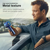 Handheld Fan,Ultra-Portable 7000 RPM Turbo Mini Fan with 16H Battery,4-Speed USB Rechargeable Metal Design | Pocket Fan for Travel/Outdoor/Home/Office,Gift for Men & Women (Alloy Construction)