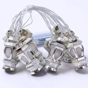 Ramadan Eid Lantern String Lights, Battery Powered LED Mubarak Decorative Lights for Home, Bedroom, Garden & Festival Parties