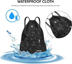 Drawstring Gym Sport Bag – Waterproof Zipper Backpack for Travel, School & Hiking