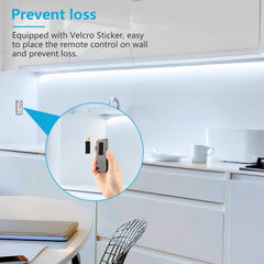 Under Cabinet LED Strip Lights 3m 12V Plug Dimmable Remote Control