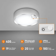 Motion Sensor Light Indoor, Battery Operated Ceiling Light, Battery Powered Shed Lights for Bathroom Porch Stairs Garage