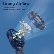 Mini Portable Handheld Fan 5 Speed USB Rechargeable