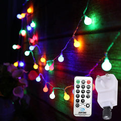 String Lights Mains Powered 18M/59ft 150 LED Outdoor Fairy Lights Plug in Multi-Coloured 8 Modes Garden Lights with Remote Control