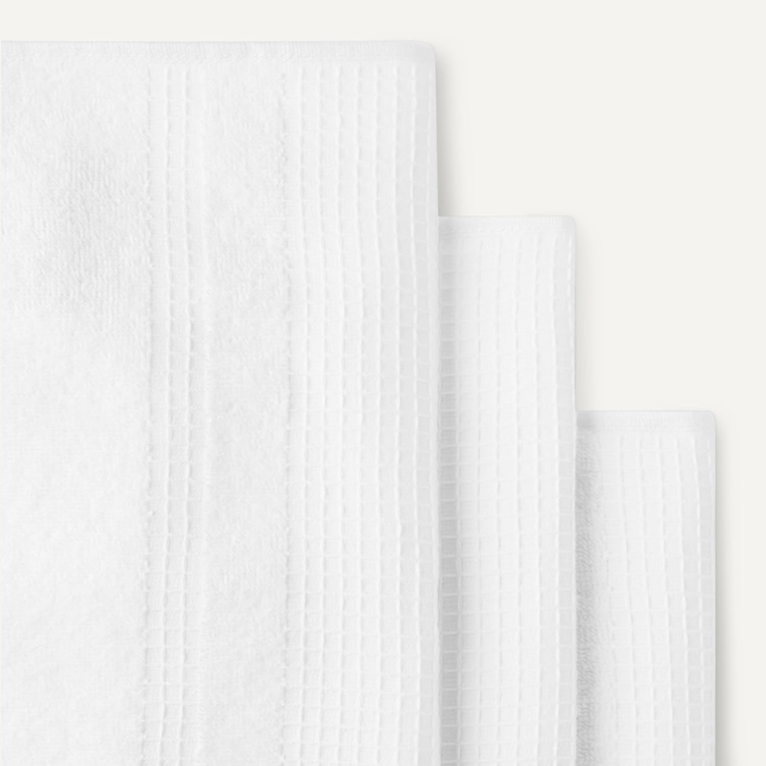 100% Organic Cotton Waffle Tea Towels – Ultra Absorbent, Quick Dry, Lint-Free, 6-Pack