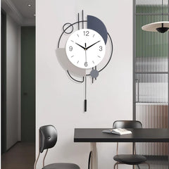 Large Metal Wall Clock, 13x21.65