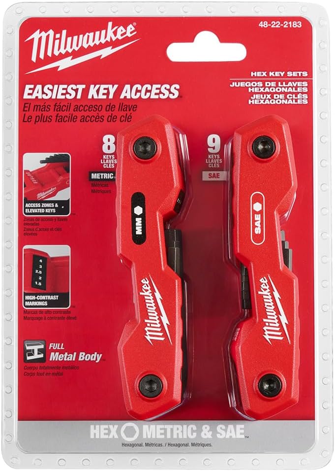 17-Key Folding Hex Key Set SAE/Metric