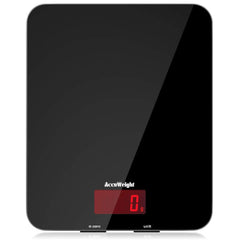 ACCUWEIGHT 201 Digital Kitchen Scale, 11lb/5kg Glass Platform with LCD Display
