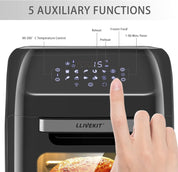 LLIVEKIT 12L Air Fryer Oven – 1800W, Rotisserie & Dehydrator, 12 Presets, 90-Min Timer, Preheat & Reheat, Oil-Less Cooking