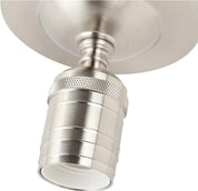 Brushed Industrial Ceiling Pendant Light, One-Head E27 Hanging Lamp Without Shade, Modern Loft Style for Kitchen, Bedroom, Hallway