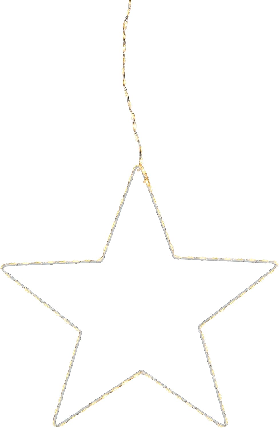 Outdoor Hanging Star Light Window Decoration 134 Warm White LEDs Cluster Effect (D) 38cm IP44