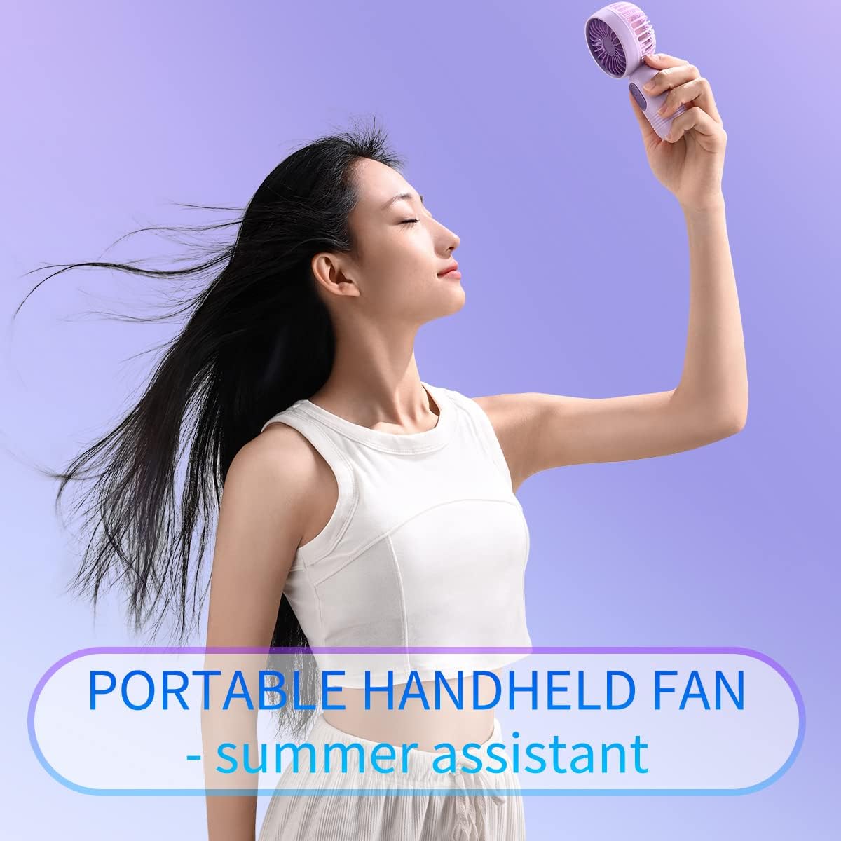 Mini Portable Fan 3 Pack, Cute Handheld Battery Operated Lightweight Personal Fan With 3 Speeds and USB Rechargeable Eyelash Design for Girls, Kids, Women, Men - Office, Outdoor, Travel, Camping