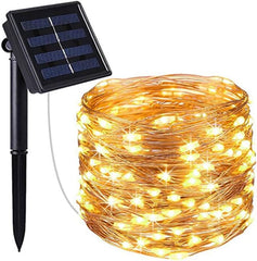 olar Powered String Lights, LED Copper Wire Lights, Fairy Lights, Indoor/Outdoor Waterproof Solar Decoration Lights for Gardens, Home, Dancing, Party, Christmas (10M)