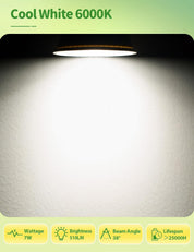 GU10 LED Bulbs Cool White 7W 12-Pack 6000K Spotlight