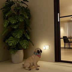 Motion Sensor Night Light Plug-in – Dimmable Warm White LED with Smart Auto On/Off, Adjustable Brightness, Wall Plug Light for Bedroom, Nursery, Stairs, Hallway – 2 Pack, UK Plug