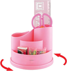Rotating Pink Pencil Holder – Desk Organiser & Pen Caddy for Stationery Storage