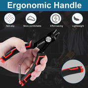 Wire Cutters, 3 in-1 Cable Cutters for 10-20 AWG Stranded, Hidden Spring, Non-Slip Handle, Safety Lock, Side Cutter for Electronics, Electrical Repair, Appliance, DIY, Circuit Boards