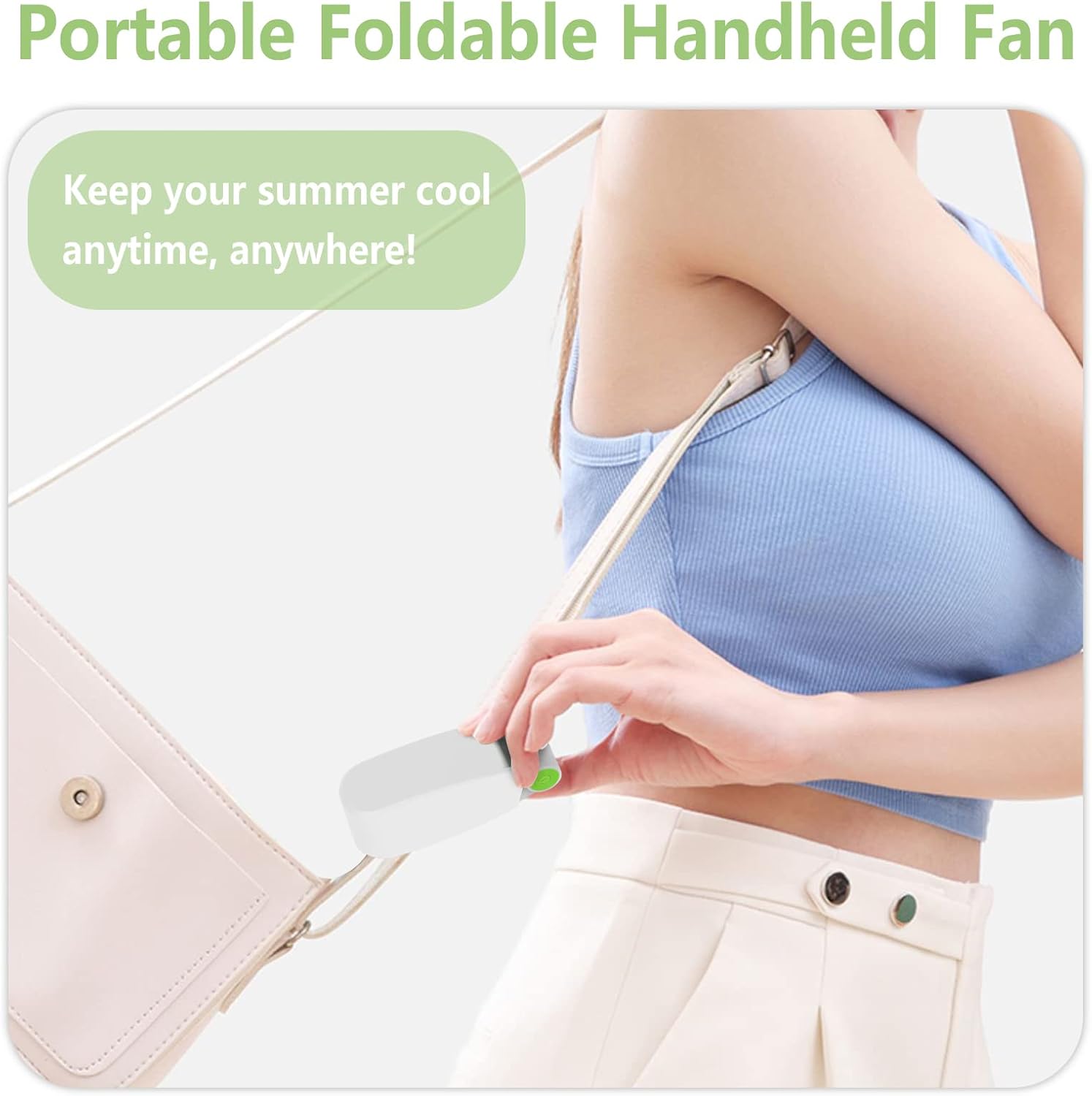 Mini Handheld Fan Foldable USB Rechargeable 2 Speed