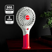 GEEPAS Rechargeable Fan - Pack of 2 | Mini Portable USB Handheld Fan for Home Office Travel Outdoor Personal Use | 3 Speed Settings 8Hr Run Time | Ultra Quiet Lightweight Air Circulator | Pink & Blue
