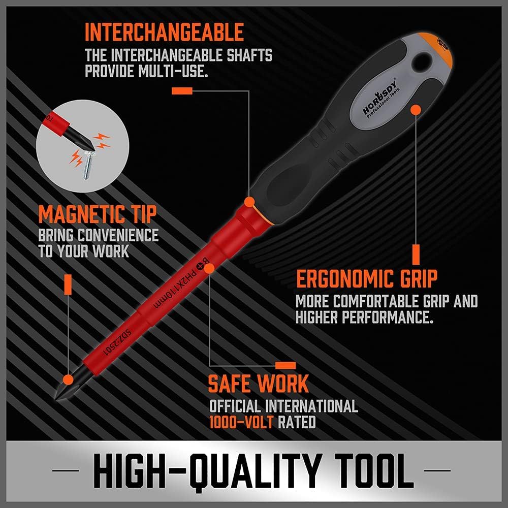 Insulated 10-Piece Electrician Screwdriver Set 1000V