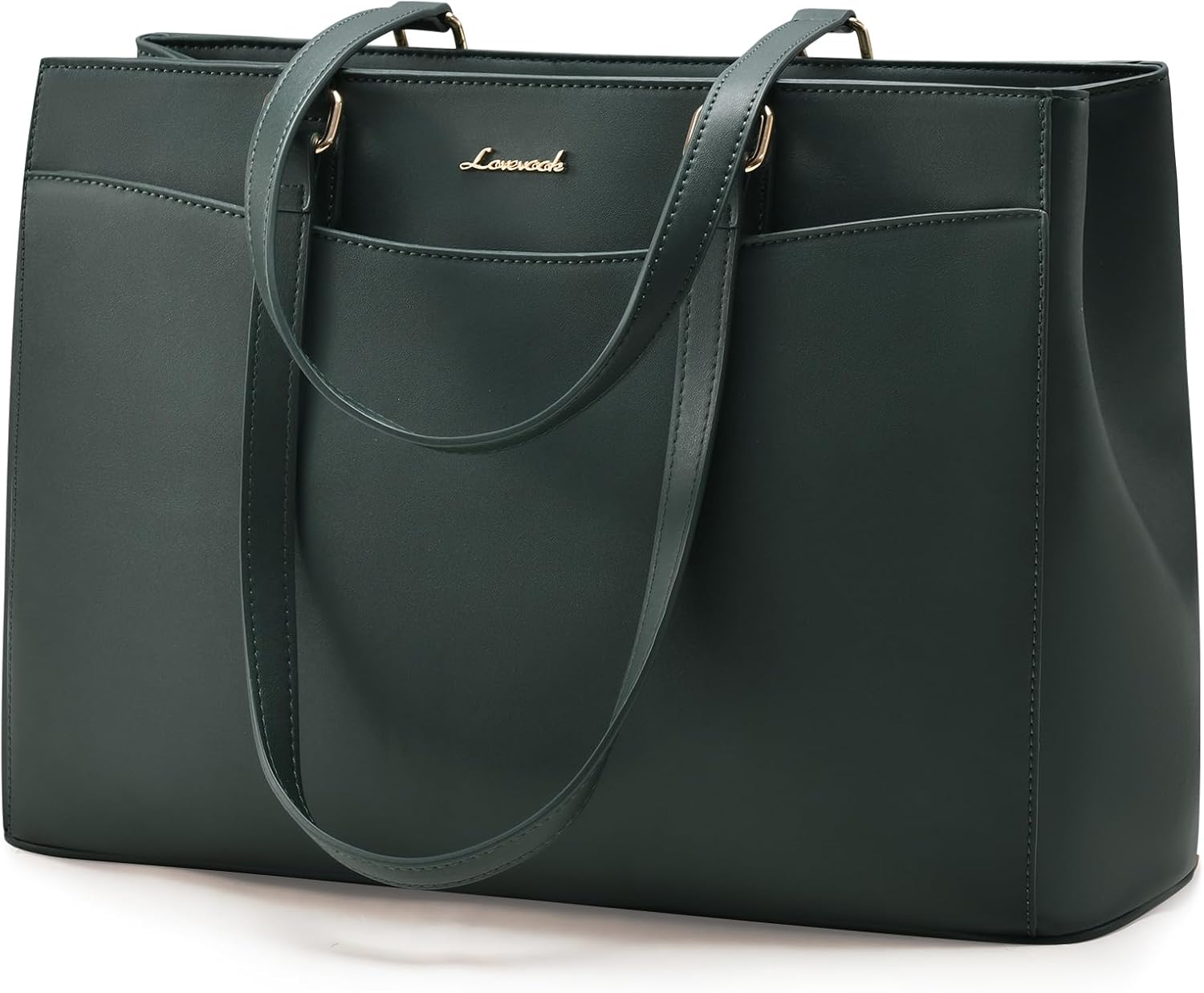 15.6" Waterproof Leather Tote Handbag – Professional Briefcase & Large Shopper Bag