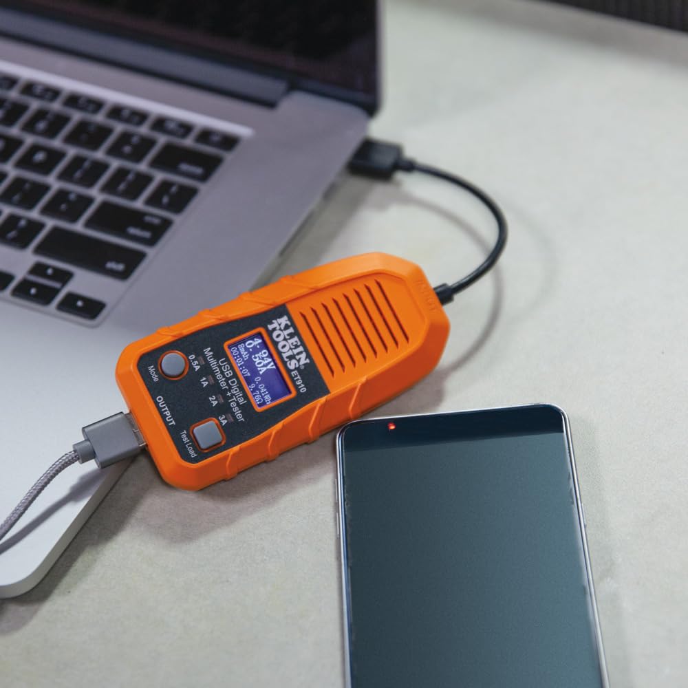 Klein Tools ET910 USB-A Digital Power Meter Tester