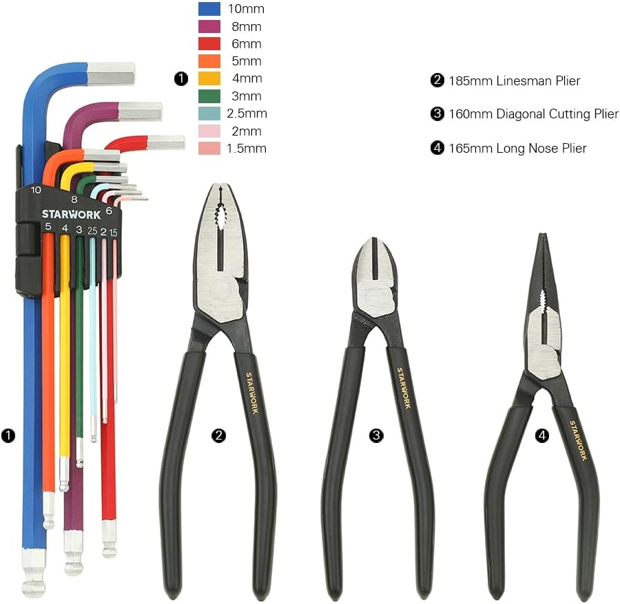 STARWORK 314-Piece Metric Mechanics Tool Set