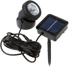 solar underwater pond light, waterproof submersible, 6-led spotlight, for garden, pathway, yard, porch, walkway, pool, patio